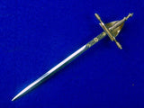 Vintage Spanish Spain Toledo Letter Opener in Dagger Mini Sword Shape