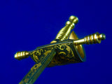 Vintage Spanish Spain Toledo Letter Opener in Dagger Mini Sword Shape