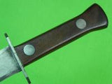US WW2 Custom Hand Made Spear Head Blade Theater Stiletto Fighting Knife Sheath