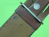 US WW2 Custom Hand Made Spear Head Blade Theater Stiletto Fighting Knife Sheath