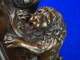 Antique Swiss Guard Lions of Lucerne Bookends Decor Helvetiorum Fidei AC Virtuti