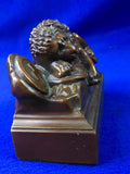 Antique Swiss Guard Lions of Lucerne Bookends Decor Helvetiorum Fidei AC Virtuti