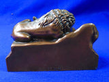 Antique Swiss Guard Lions of Lucerne Bookends Decor Helvetiorum Fidei AC Virtuti