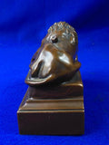 Antique Swiss Guard Lions of Lucerne Bookends Decor Helvetiorum Fidei AC Virtuti