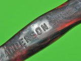 US WW2 Custom Hand Made Sword Blade ANDERSON Fighting Knife w/ Sheath