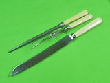 Antique British English TAYLOR EYE WITNESS Sheffield Knife Fork Cutlery Set Box