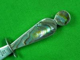 Taxco Mexico Mexican Sterling Silver 925 Mother Pearl Mini Sword Letter Opener