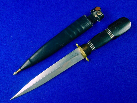 Vintage Turkish Turkey Custom Made Dagger Fighting Knife w/ Scabbard 