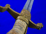 Turkish Turkey Antique WW1 Engraved Lion Head Officer's Sword w/ Scabbard