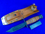 US Vintage Vietnam Era 1973 Jet Pilot Survival Fighting Knife w/ Sheath Stone