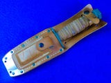 US Vintage Vietnam Era 1973 Jet Pilot Survival Fighting Knife w/ Sheath Stone