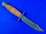 US Vintage Vietnam Era 1973 Jet Pilot Survival Fighting Knife w/ Sheath Stone