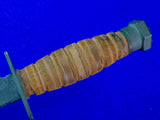 US Vintage Vietnam Era 1973 Jet Pilot Survival Fighting Knife w/ Sheath Stone