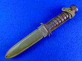 US WW2 Vintage Camillus M3 Guard marked Fighting Knife w/ Scabbard