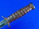 US WW2 Vintage Camillus M3 Guard marked Fighting Knife w/ Scabbard
