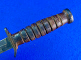 US WW2 Vintage Camillus M3 Guard marked Fighting Knife w/ Scabbard