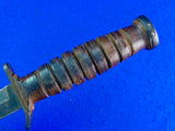US WW2 Vintage Camillus M3 Guard marked Fighting Knife w/ Scabbard