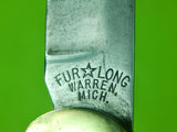 RARE 1970s Lee E Olsen Fur Long Warren Michigan Folding Pocket Lock Back Knife