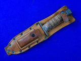 Vintage US 1979 Camillus Jet Pilot Survival Fighting Knife w/ Sheath Stone