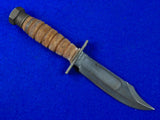 Vintage US 1979 Camillus Jet Pilot Survival Fighting Knife w/ Sheath Stone