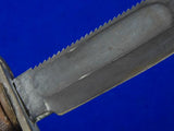 Vintage US 1979 Camillus Jet Pilot Survival Fighting Knife w/ Sheath Stone