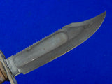 Vintage US 1979 Camillus Jet Pilot Survival Fighting Knife w/ Sheath Stone