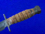 Vintage US 1979 Camillus Jet Pilot Survival Fighting Knife w/ Sheath Stone