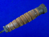 Vintage US 1979 Camillus Jet Pilot Survival Fighting Knife w/ Sheath Stone
