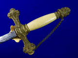 Antique Old US 19 Century Fraternal Masonic Sword w/ Scabbard