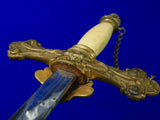 Antique Old US 19 Century Fraternal Masonic Sword w/ Scabbard