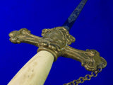 Antique Old US 19 Century Fraternal Masonic Sword w/ Scabbard