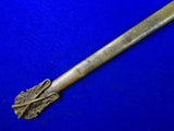 Antique Old US 19 Century Fraternal Masonic Sword w/ Scabbard