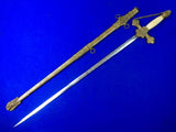 Antique Old US 19 Century Fraternal Masonic Sword w/ Scabbard