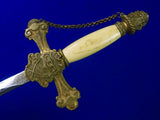 Antique Old US 19 Century Fraternal Masonic Sword w/ Scabbard