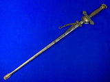 Antique US 19 Century Knights of Pythias Fraternal Sword w/ Scabbard Hangers