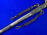 Antique US 19 Century Knights of Pythias Fraternal Sword w/ Scabbard Hangers