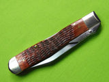US 2007 Case XX Tested 6111 1/2L SS Cheetah Chesnut Folding Pocket Knife w/ Box