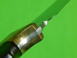 US AMERICAN HERITAGE Japan Japanese Steel Engraved Skinner Hunting Knife Sheath