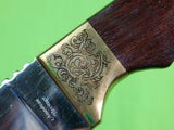 US AMERICAN HERITAGE Japan Japanese Steel Engraved Skinner Hunting Knife Sheath