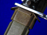 Vintage US Aerial Nickel Plated Bayonet Fighting Knife w/ Scabbard