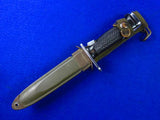 Vintage US Aerial Nickel Plated Bayonet Fighting Knife w/ Scabbard