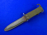 Vintage US Aerial Nickel Plated Bayonet Fighting Knife w/ Scabbard