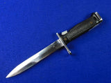 Vintage US Aerial Nickel Plated Bayonet Fighting Knife w/ Scabbard
