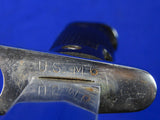 Vintage US Aerial Nickel Plated Bayonet Fighting Knife w/ Scabbard