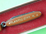 Vintage US Atlantic City Riviera Key Chain with Small Folding Knife w/ Box
