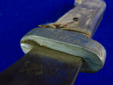 US or Australian WW2 Custom Made Theater Large Bowie Fighting Knife w/ Sheath