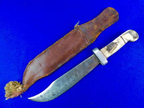 US or Australian WW2 Custom Made Theater Large Bowie Fighting Knife w/ Sheath