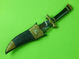 US 2002 Custom Hand Made Signed Bowie Hunting Knife & Scabbard