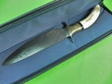 US Custom Hand Made HANK KNICKMEYER Damascus Blade Bowie Fighting Knife