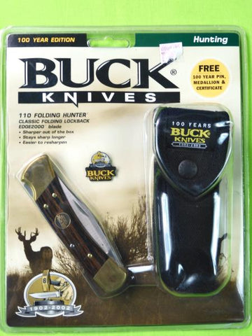 US Buck 110 Folding Pocket Hunting Lockback Knife & Sheath New